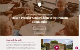 University Village Retirement Community website
