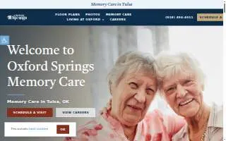 Oxford Springs Tulsa Memory Care website