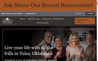 Aberdeen Heights Assisted Living website