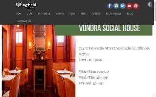 Vondra Social House website