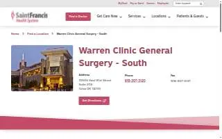 Warren Clinic General Surgery - South website