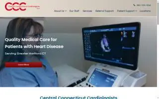 Central Connecticut Cardiologists of Hartford website
