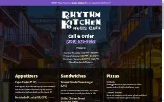Rhythm Kitchen Music Cafe website