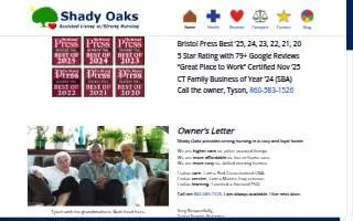 Shady Oaks Assisted Living LLC of Bristol website