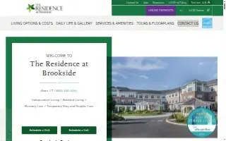 The Residence at Brookside of Avon website