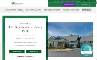 The Residence at Ferry Park of Rocky Hill website