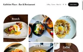 Kaffeine Coffee Company website