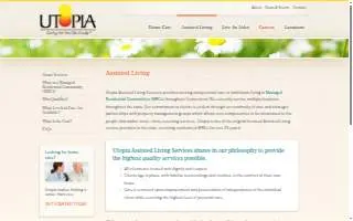 Utopia Assisted Living website