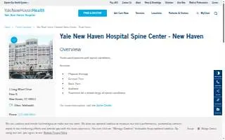 Yale New Haven Hospital Spine Center website
