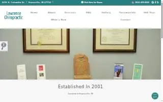 Lawrence Chiropractic website