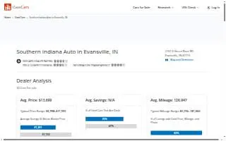Southern Indiana Auto website