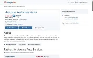 Avenue Auto Services website