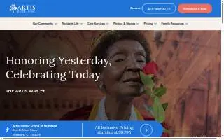 Artis Senior Living of Branford website