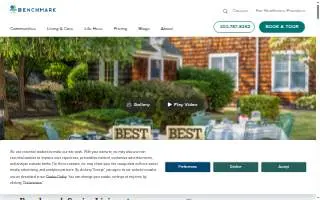 Benchmark Senior Living at Hamden website