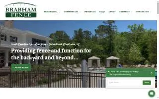 Brabham Fence Company of Summerville website