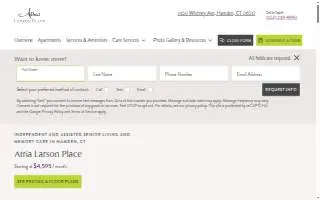 Atria Larson Place of Hamden website