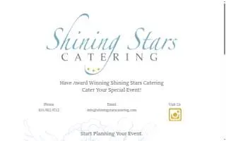 Shining Stars Catering website