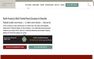 Superior Fence & Rail of Lexington website