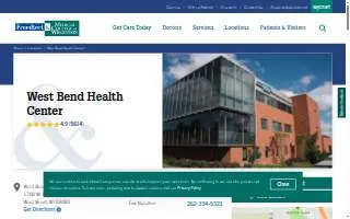 Froedtert West Bend Health Center website