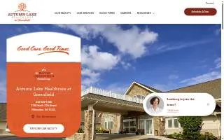 Autumn Lake Healthcare at Greenfield website