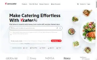 Zerocater of Cambridge website