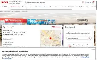 CVS of Cambridge website