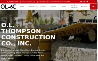 OL Thompson - Construction Company in Charleston website