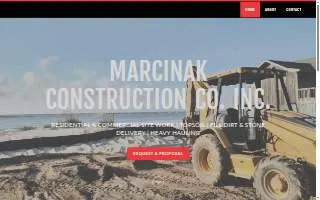 Marcinak Construction website
