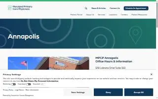 Maryland Primary Care Physicians of Annapolis website
