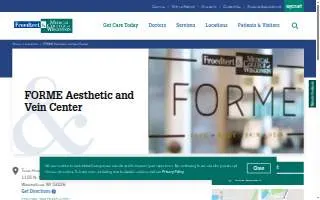 FORME Aesthetic and Vein Center website