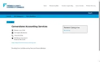 Cornerstone Accounting Services of Frederick website