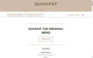 Duckfat website