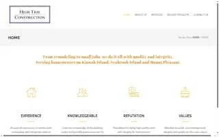 High Tide Construction – Construction Renovation Theme website
