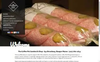 The Coffee Pot Sandwich Shop website