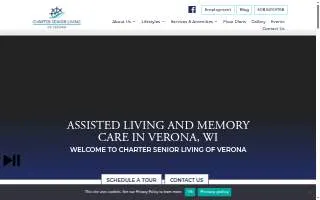 Charter Senior Living of Verona website