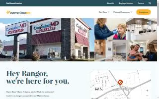 ConvenientMD Primary Care of Bangor website