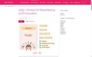 Jolain's Gourmet website