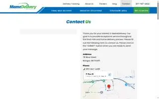 MaineDelivery website
