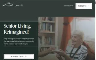 Milestone Senior Living Cross Plains website