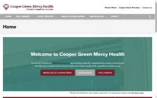 Cooper Green Mercy Health Services an Affiliate of UAB website