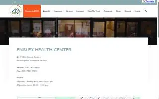 Alabama Regional Medical Services Ensley Health Center of Birmingham website