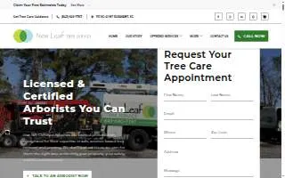 New Leaf Tree Service of Mt Pleasant website