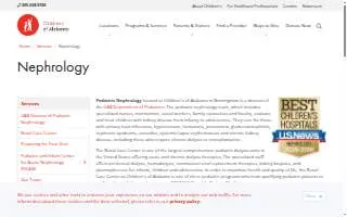 Children's of Alabama - Nephrology (Kidney) website