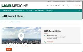 UAB Russell Clinic website