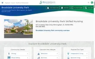 Brookdale University Park Skilled Nursing website
