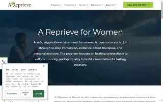 A Reprieve For Women website