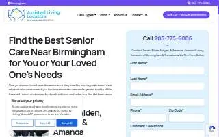 Assisted Living Locators of Birmingham & Tuscaloosa website