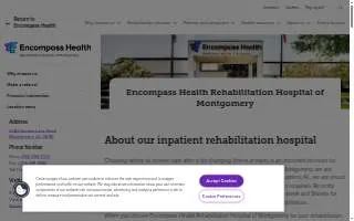 Encompass Health Rehabilitation Hospital of Montgomery website