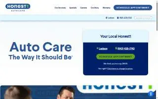 Honest-1 Auto Care of St. Paul website