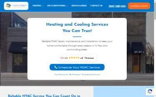 Saint Paul Heating & Air Conditioning website